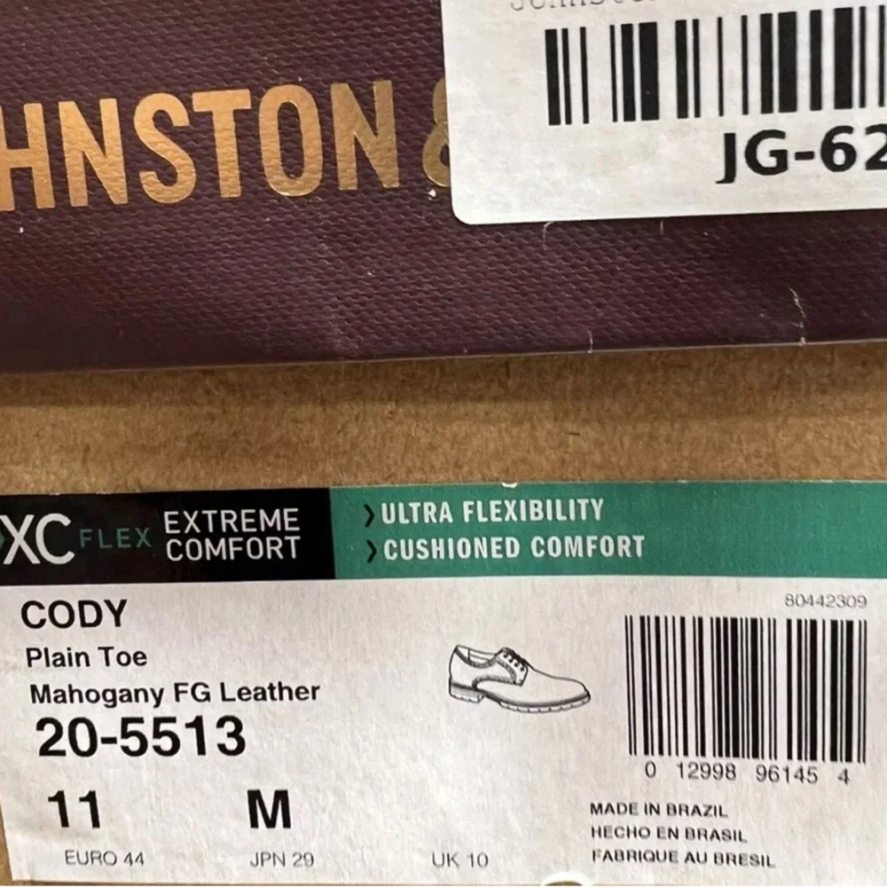 Johnston Murphy Cody Oxford Dress Shoe Brown 11 M